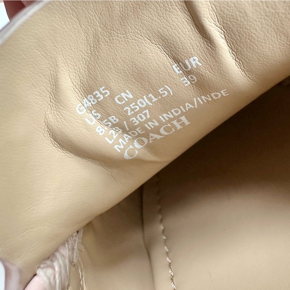 Coach Marley Driving Moc Loafer in Light Rose Pink Pebble Grain Leather 8.5 - Picture 9 of 9